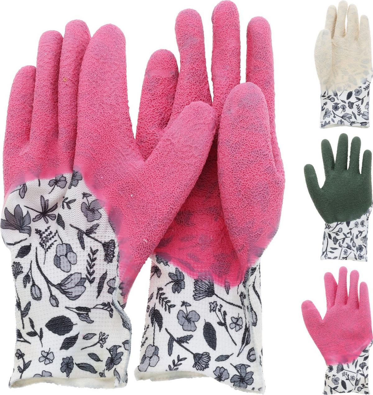 Kertészkesztyű Kertészkesztyű - pink/fekete, Basics, textil