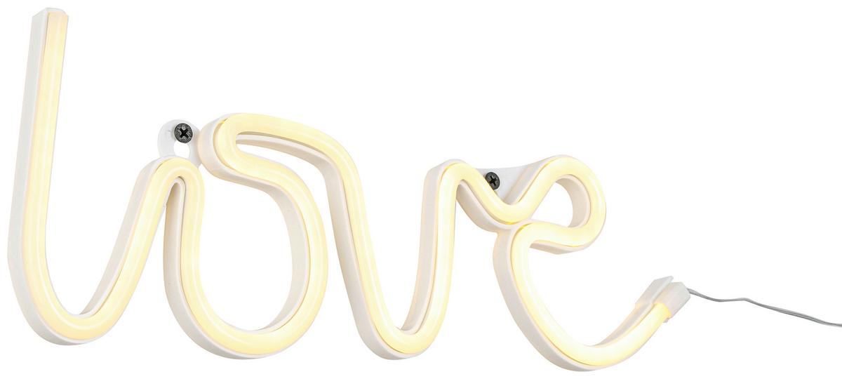 DEKORAČNÍ LED SVÍTIDLO LIEBES - bílá, Konvenční, plast (35/12,7/1,7cm) - Mömax