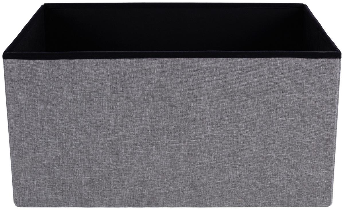 Sitztruhe Franz 2 Grau L: 70 Cm Gepolstert Mit Stauraum - Grau, MODERN, Holz/Textil (70/38/38cm)