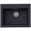 Spüle Respekta Ohio Kunststein Bxt: 66x50 Cm - Schwarz, Trend, Glas/Kunststoff (66/21/50cm) - Respekta