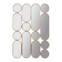 Nástenné zrkadlo zlatá farba - zlatá, Romantik / Landhaus, kov/plast (80/120/2,5cm) - Premium Living