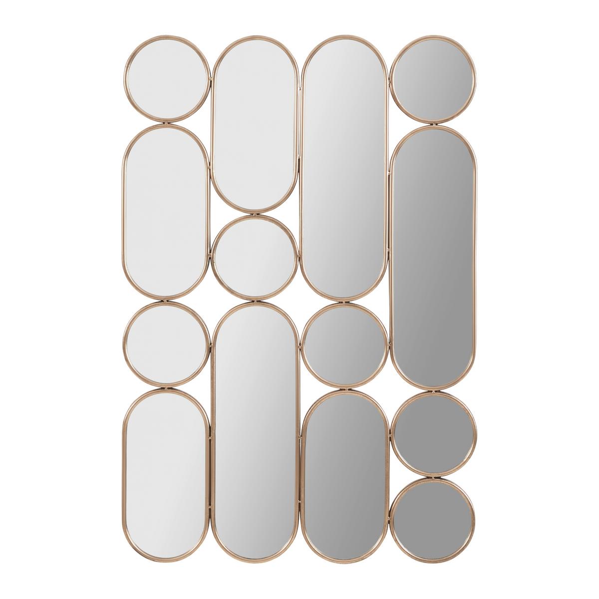 Nástenné zrkadlo zlatá farba - zlatá, Romantik / Landhaus, kov/plast (80/120/2,5cm) - Premium Living