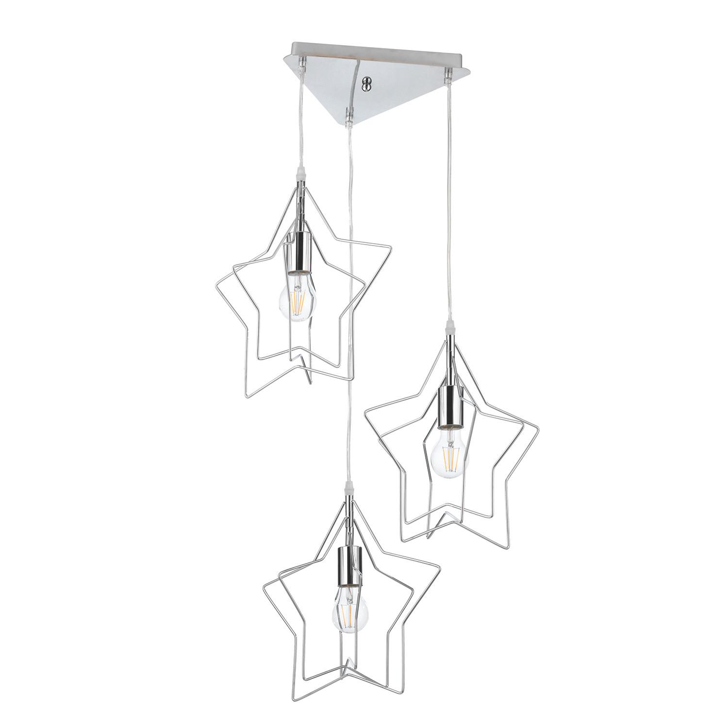 Kinderhängeleuchte 4983/S - Chromfarben, Design, Metall (38/120cm)