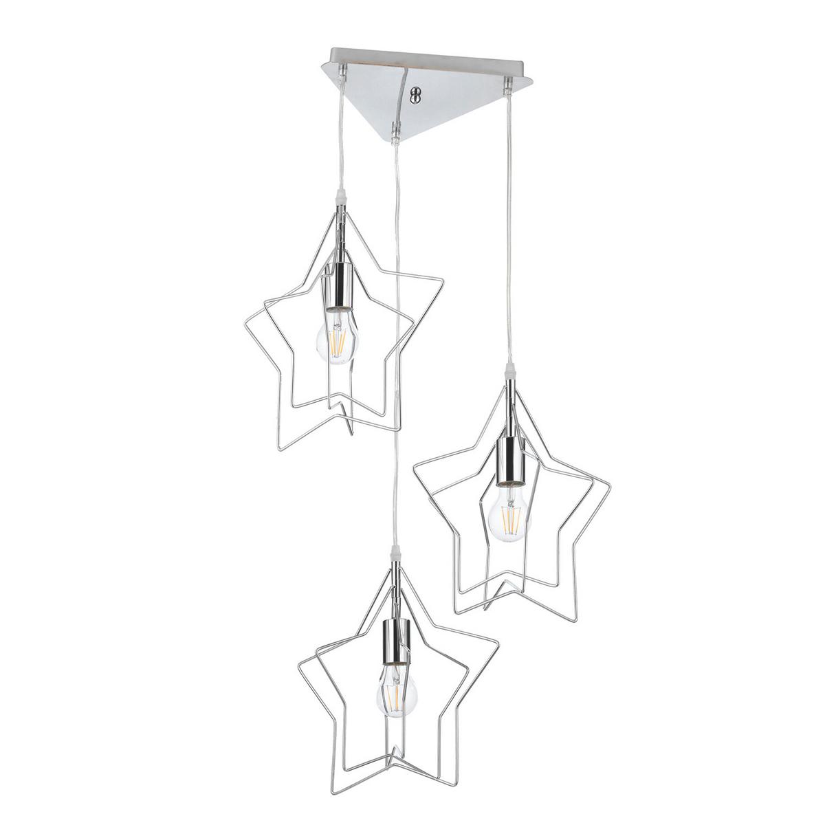 Kinderhängeleuchte 4983/s - Chromfarben, Design, Metall (38/120cm)