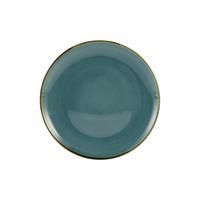 Dezertní talíř Linen, Ø: 22cm - modrá, keramika (22/22/2,5cm) - Premium Living