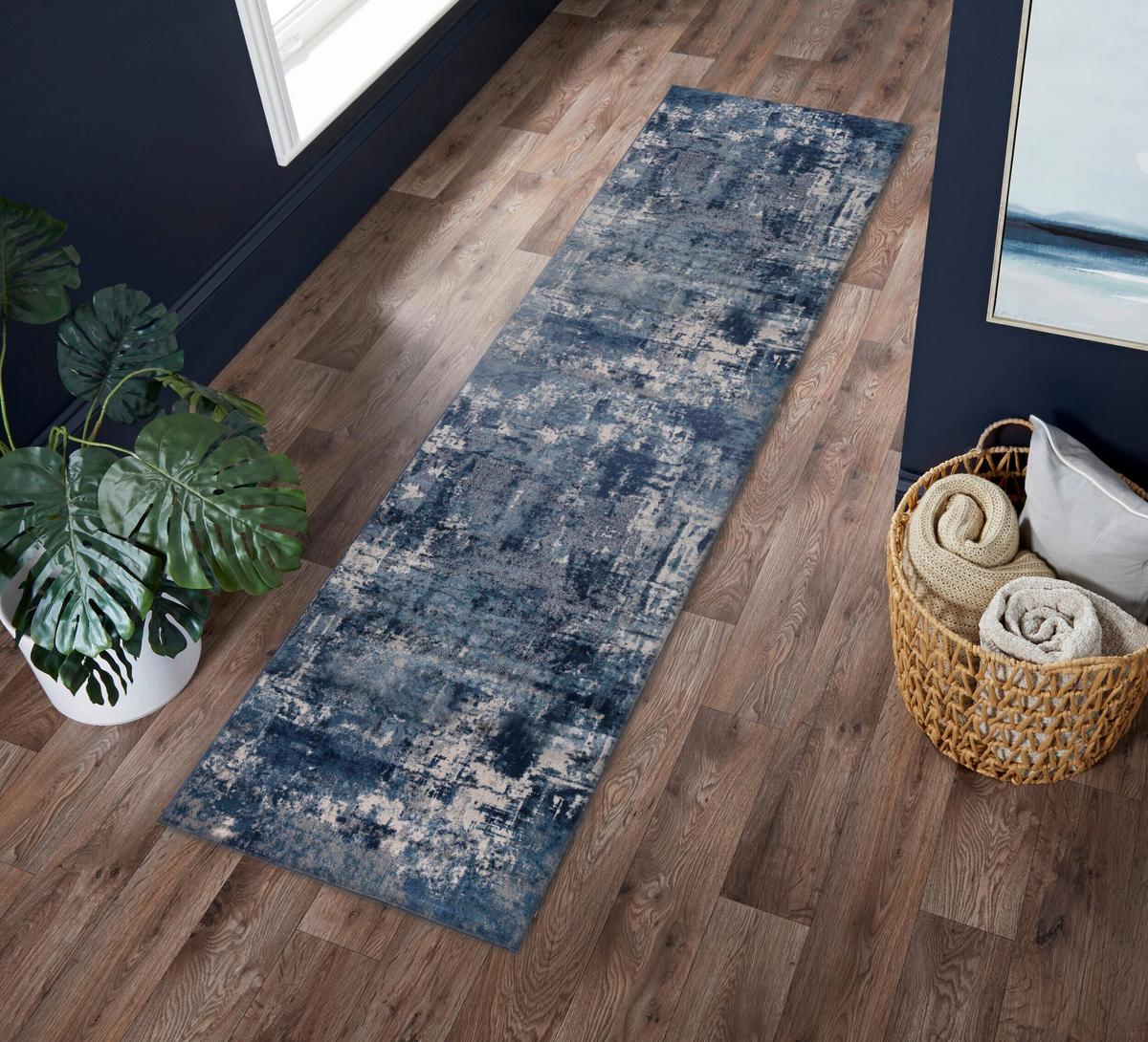 Teppich Dunkelblau B: 300 Cm - Blau, Basics, Textil (300/80cm)