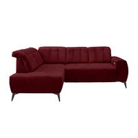 Ecksofa mit USB Anschluss Sano, Bordeaux, S: 200x261 cm - Bordeaux/Schwarz, MODERN, Textil (200/261cm) - Livetastic