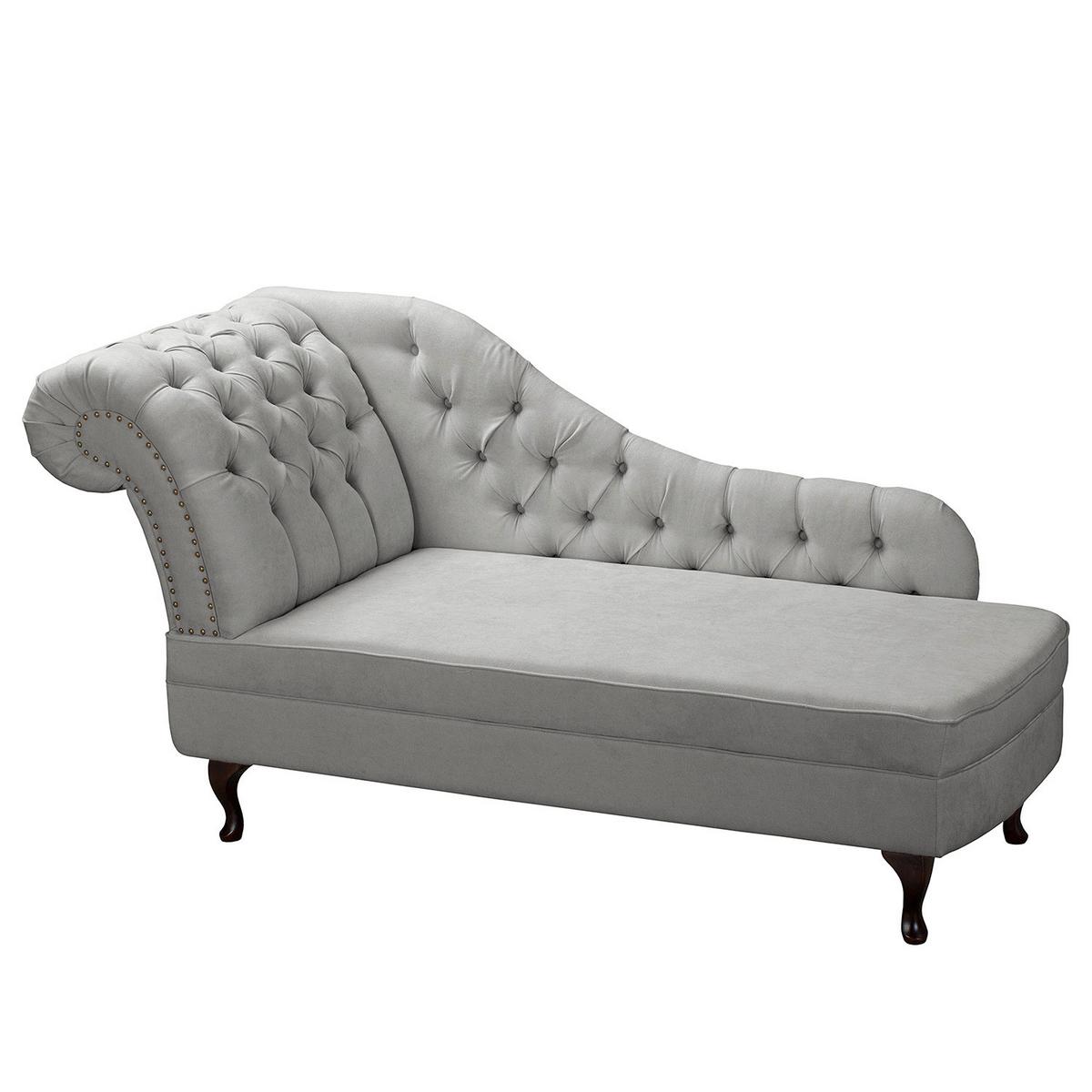 Récamiere Pako Grau B: 185cm - Braun/Grau, Design, Textil (185/93/75cm) - P & B