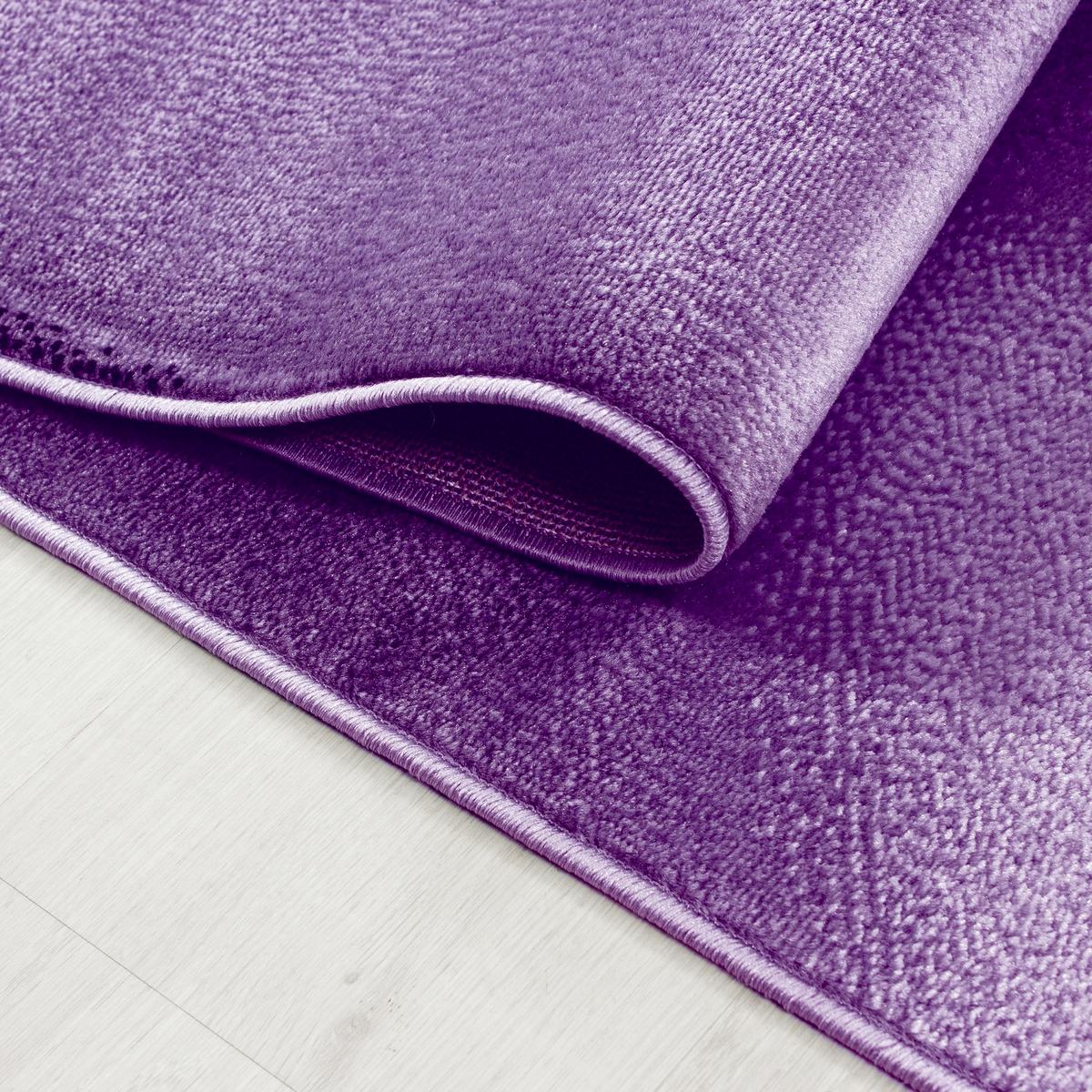 Webteppich Lila/Weiß Naturfaser Plus 160x230 cm - Lila/Weiß, Design, Textil (160/230cm)