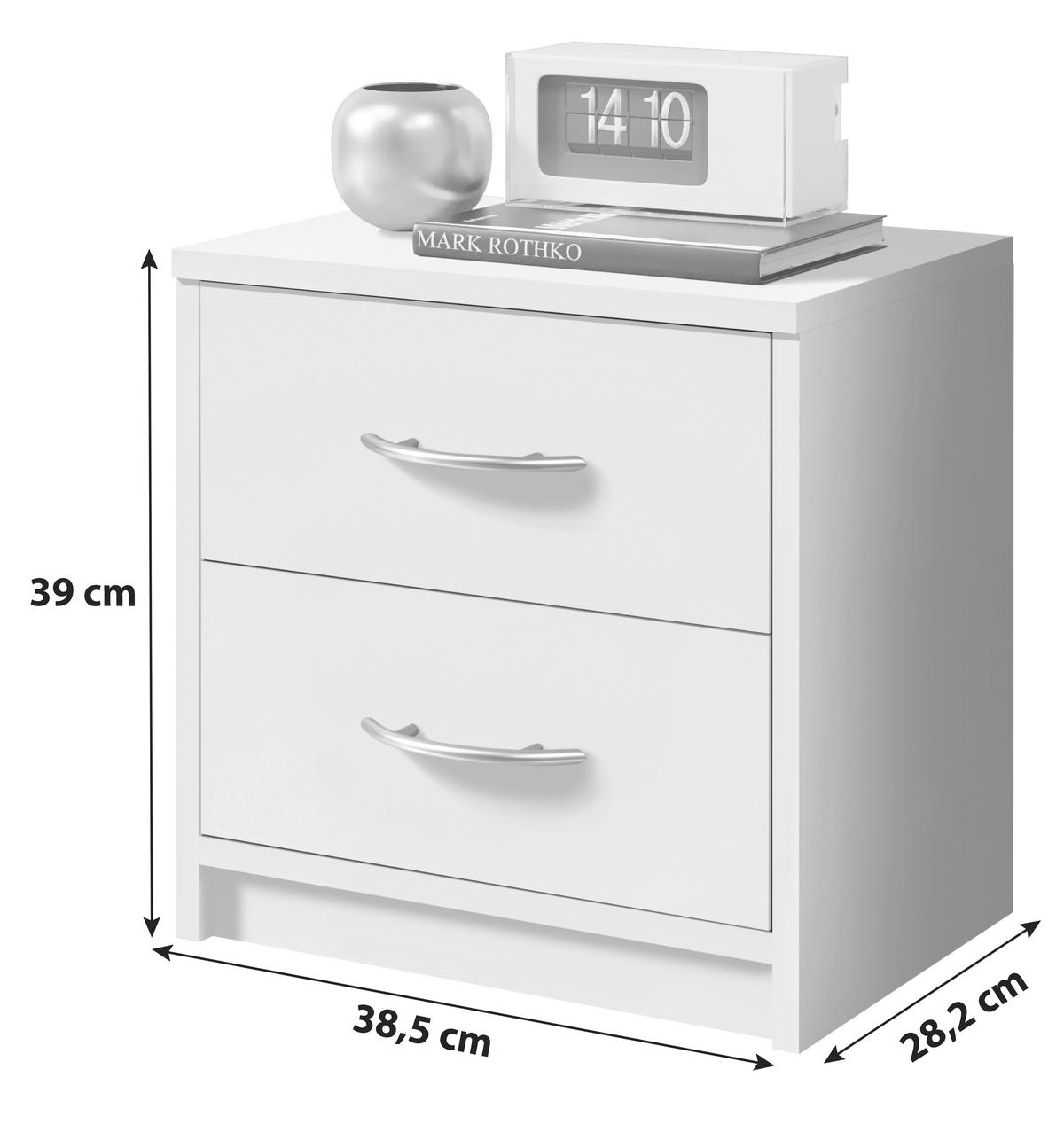 Nachtkästchen Pepe B: 38,5 Cm Sonoma Eiche - Schwarz/Sonoma Eiche, Basics, Holzwerkstoff (38,5/39/28,2cm) - P & B
