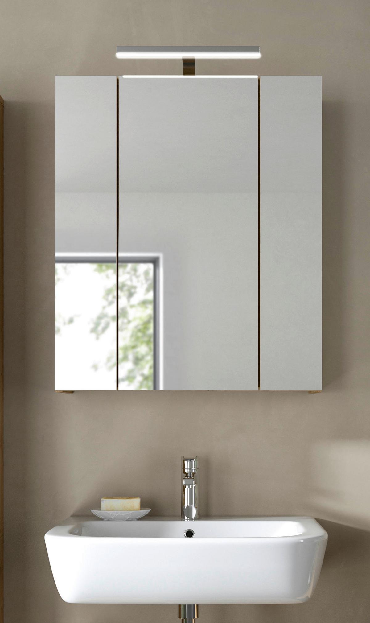 Spiegelschrank Ice Eiche Artisan Dekor B: 60cm - Eiche Artisan, Basics, Holzwerkstoff (60/70/18cm) - MID.YOU