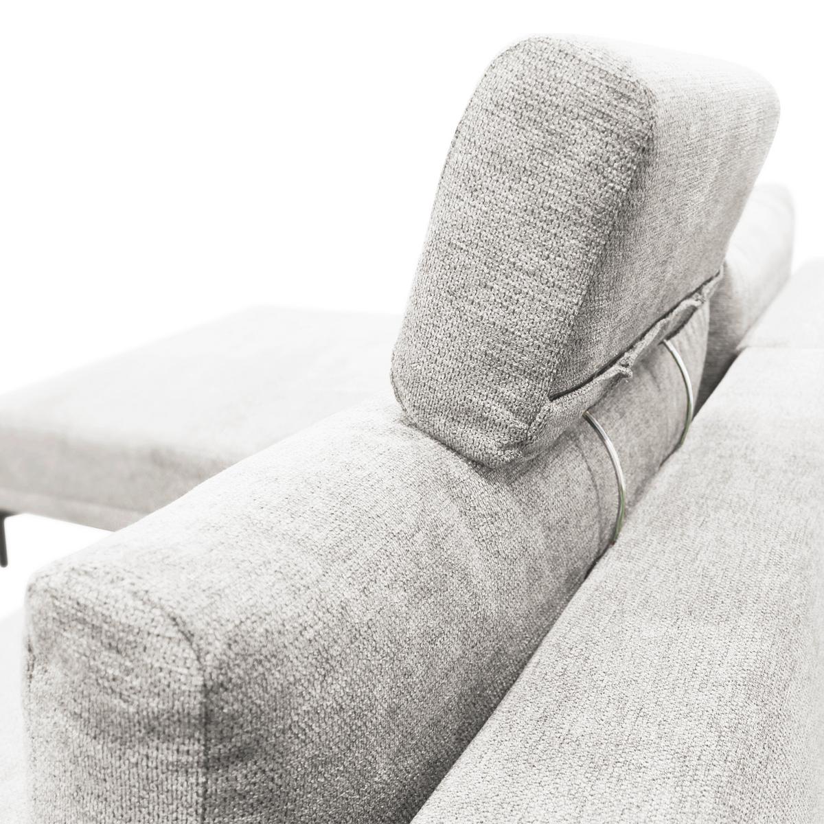 Ecksofa Mit Bettkasten Lagacy 260x192 Cm Webstoff Weiß - Schwarz/Weiß, Design, Textil (260/192cm) - MID.YOU