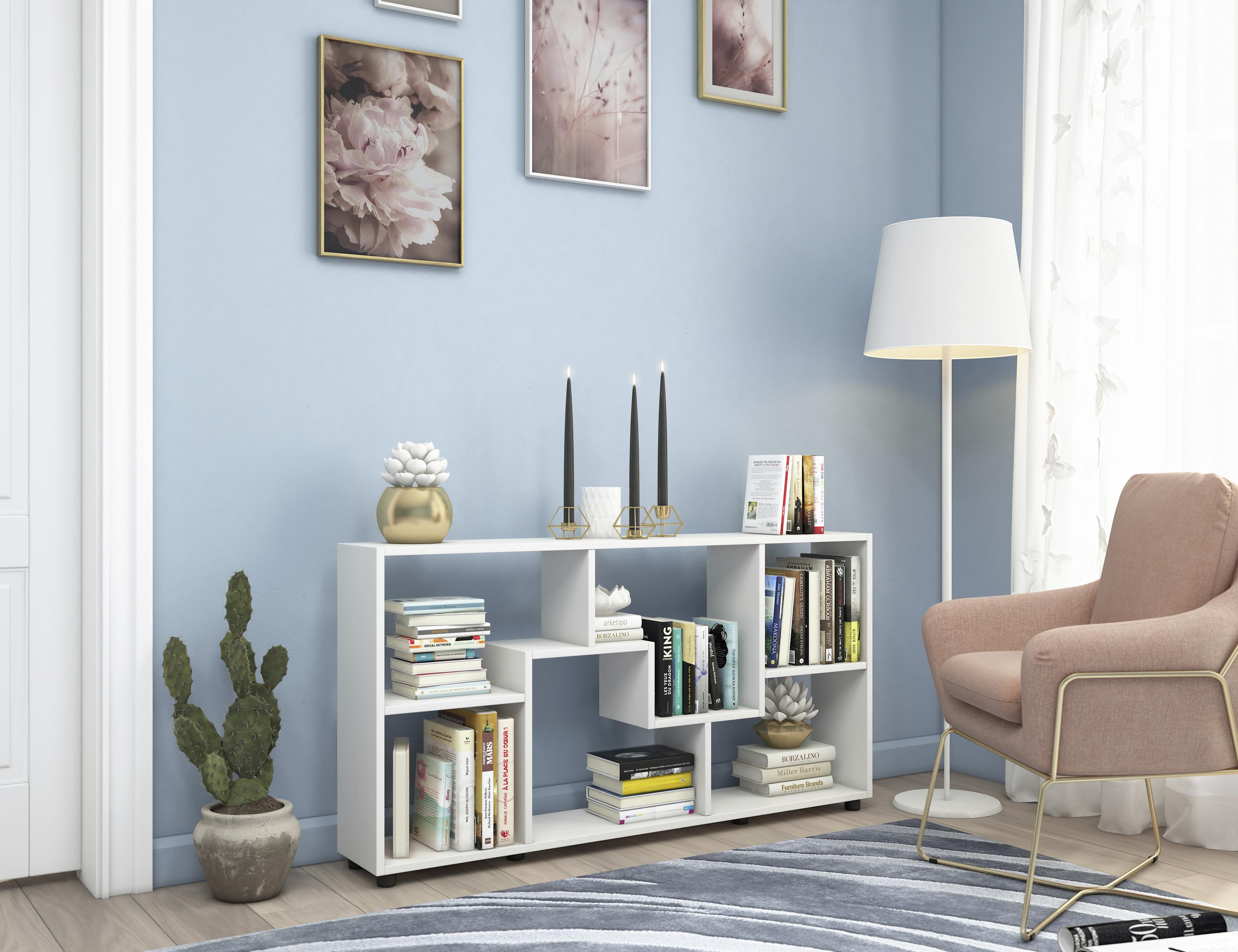 MID.YOU Regal Pintal 117 cm Weiß