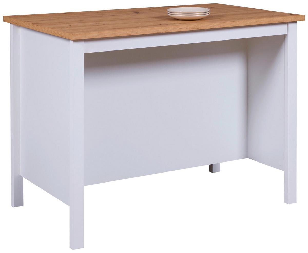 Spodní kuchyňská skříňka SAN SAN - bílá/dub artisan, Moderní, kompozitní dřevo (124/91,5/75cm) - Mömax