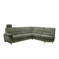 Ecksofa Mit Relaxfunktion Parole Dunkelgrün Chenille - Chromfarben/Dunkelgrün, MODERN, Textil (275/236cm) - Livetastic