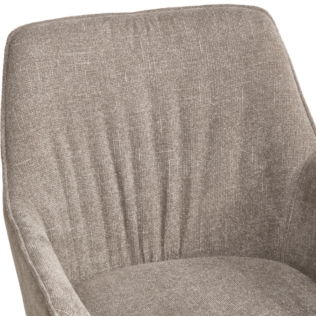 Armlehnstuhl Pat Taupe, Sitzfl. 360° Drehbar - Taupe/Schwarz, KONVENTIONELL, Holz/Textil (60/86.5/61cm) - MID.YOU