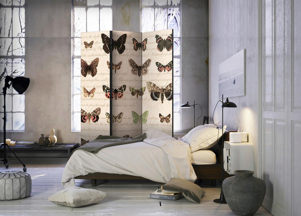 Paravent Braun Beige B: 135 cm - Beige/Braun, Basics, Holz/Textil (135/172/3cm) - artgeist