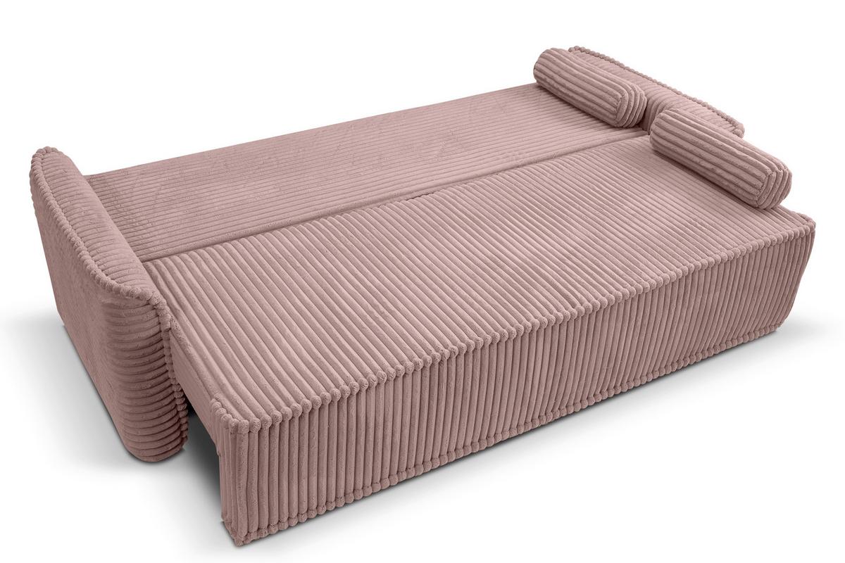 Schlafsofa Grubs Rosa B: 225cm - Schwarz/Rosa, Basics, Holz/Textil (225/96/93cm) - MID.YOU
