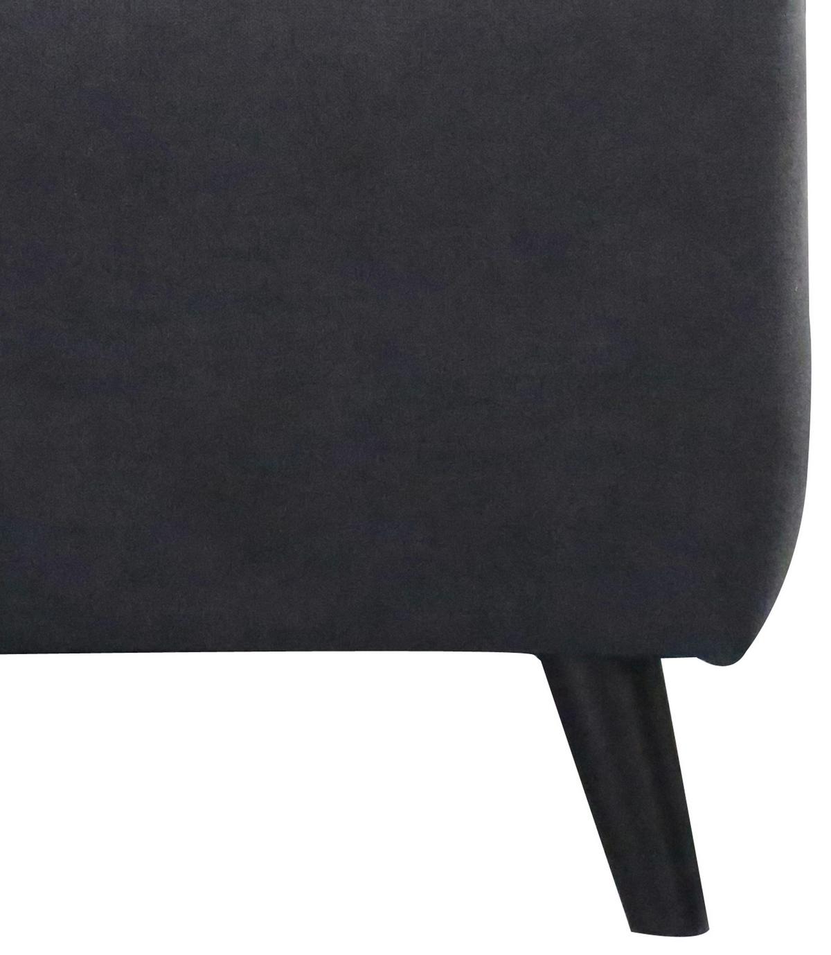 2-sitzer-sofa Monaco Dunkelgrau - Dunkelgrau/Schwarz, MODERN, Textil (134/82/80,5cm) - Luca Bessoni