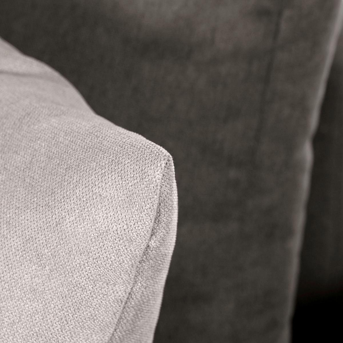 Ecksofa Mit Bettkasten Glasgow Dunkelgrau 175x270 Cm - Hellbraun/Chromfarben, KONVENTIONELL, Textil (175/270cm) - MID.YOU