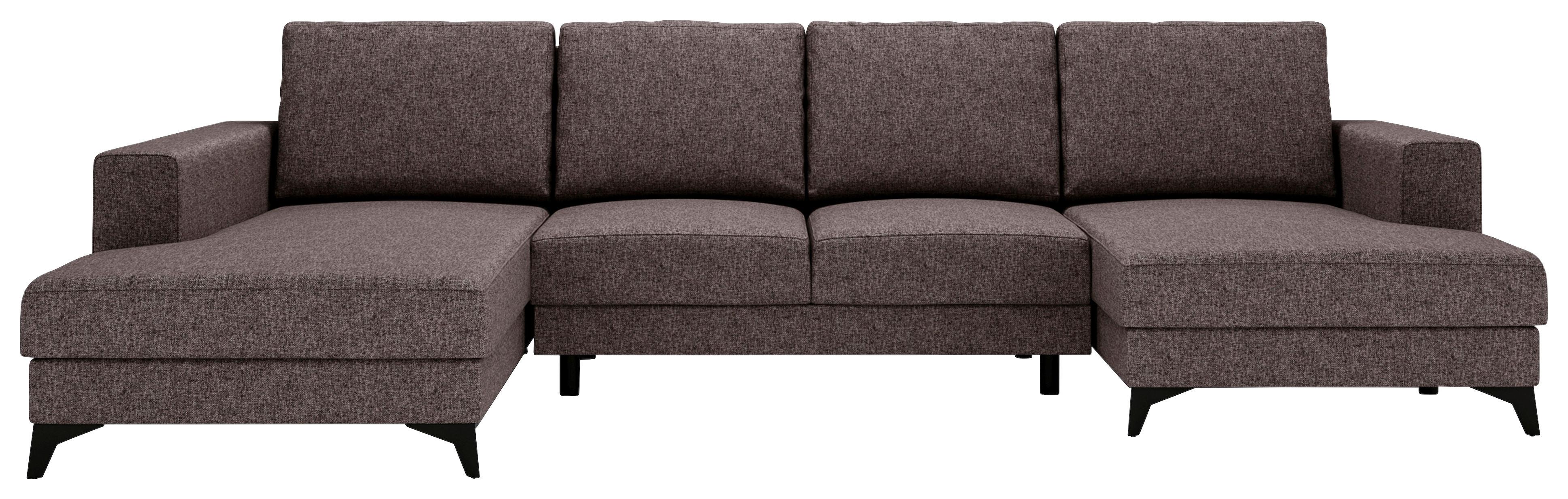 Harvey Braun U: 190x339x156 Cm - Schwarz/Braun, Design, Textil (190/339/156cm) - Livetastic