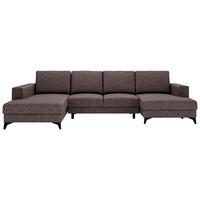 Harvey Braun U: 190x339x156 cm - Schwarz/Braun, Design, Textil (190/339/156cm) - Livetastic