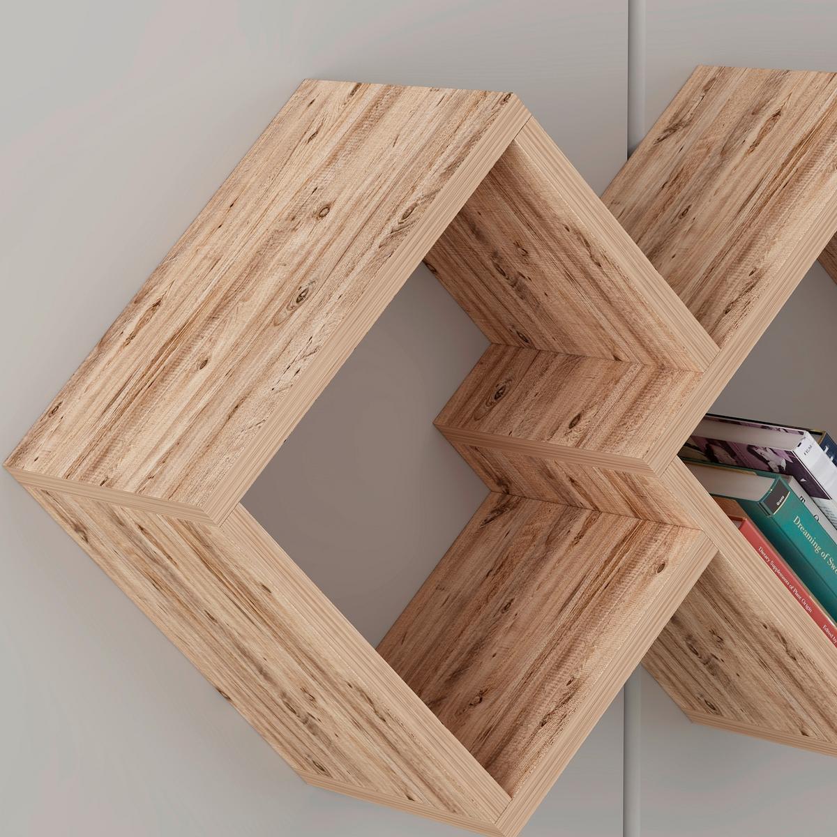 Wandregal Galaxy Kieferfarben B: 102 Cm - Kieferfarben, Design, Holzwerkstoff (102/42/20cm) - Livetastic