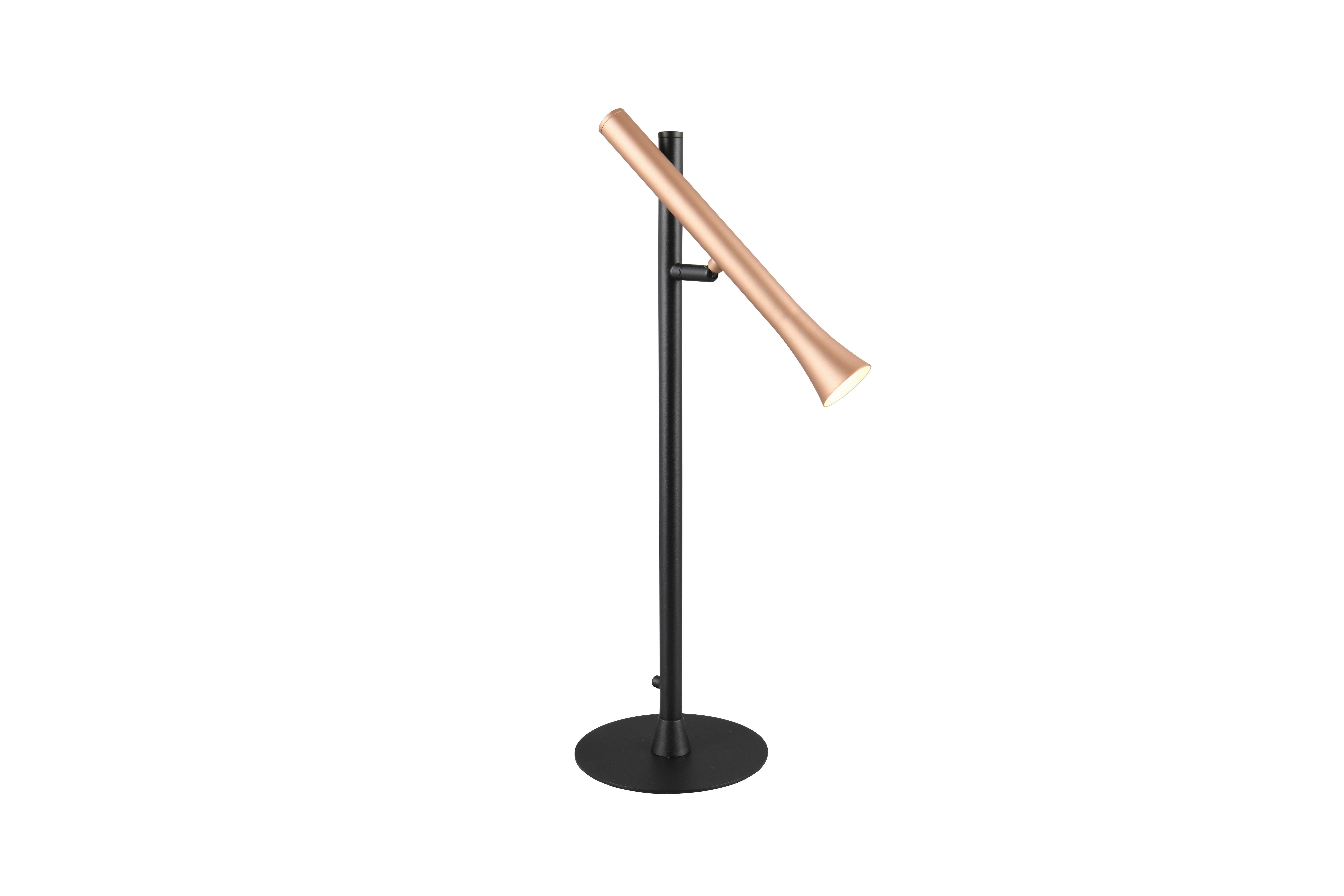 LED-Tischleuchte 552010165 Fiato - Schwarz/Braun, Design, Metall (16/53cm) - Trio Leuchten
