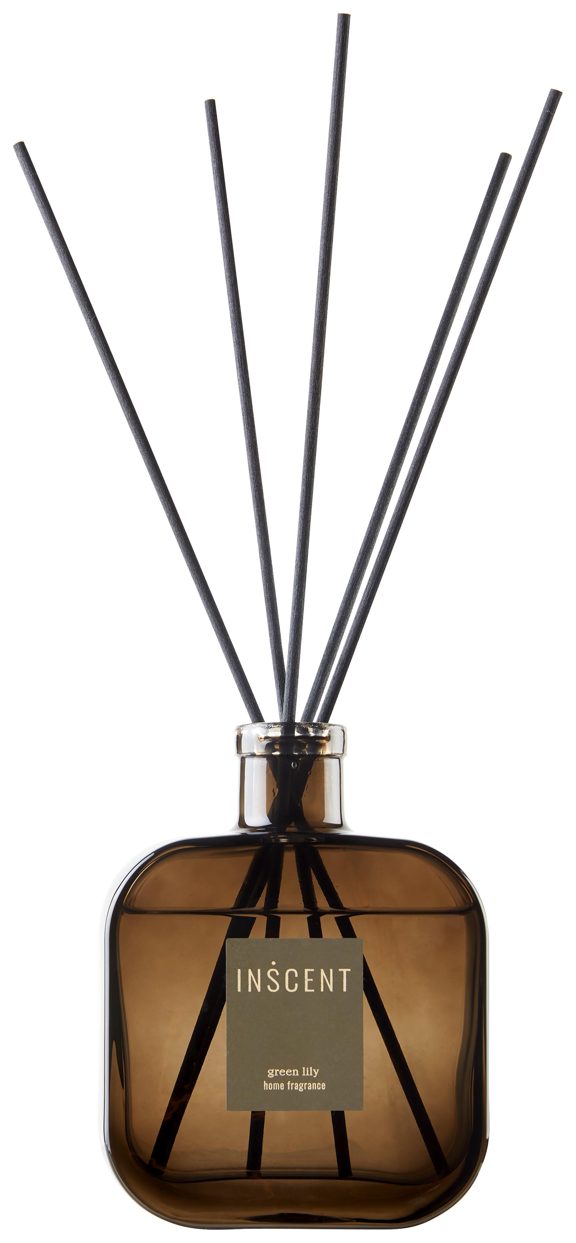 Vôňa do bytu Green Lily, 500ml - číra/tmavozelená, Design, sklo (500ml) - Inscent