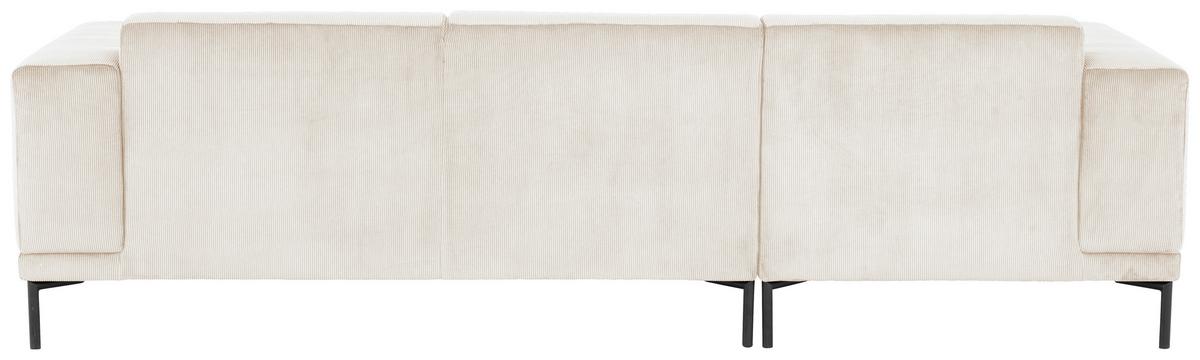 Ecksofa Erno Beige S: 262 Cm - Beige/Schwarz, Design, Textil (262/183cm) - MID.YOU