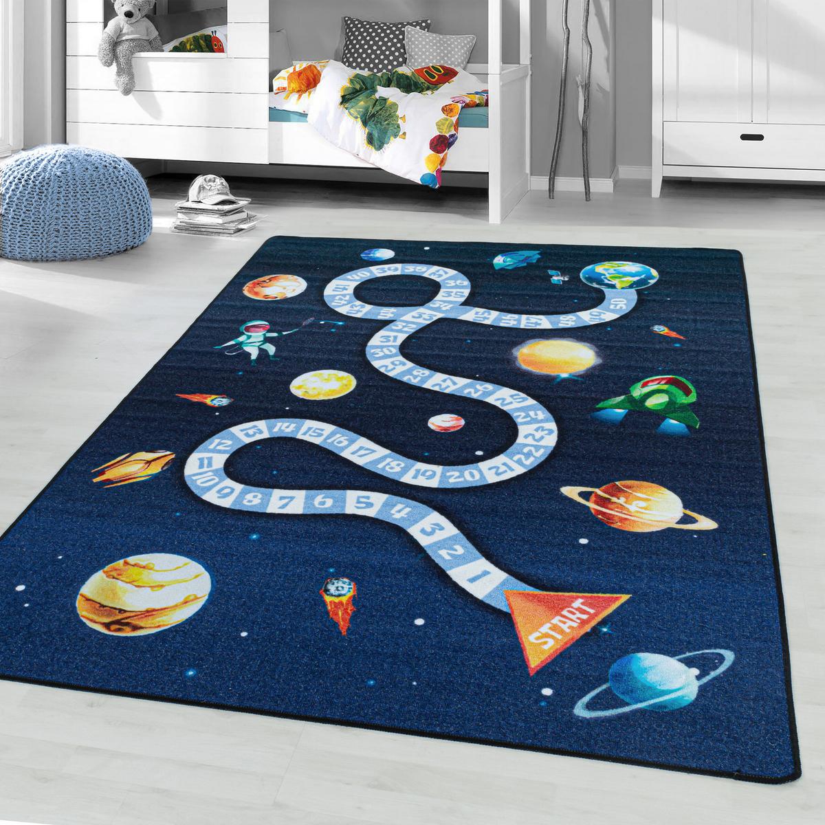Kinderteppich Dunkelblau Play 120x170 cm - Dunkelblau, Trend, Textil (120/170cm)
