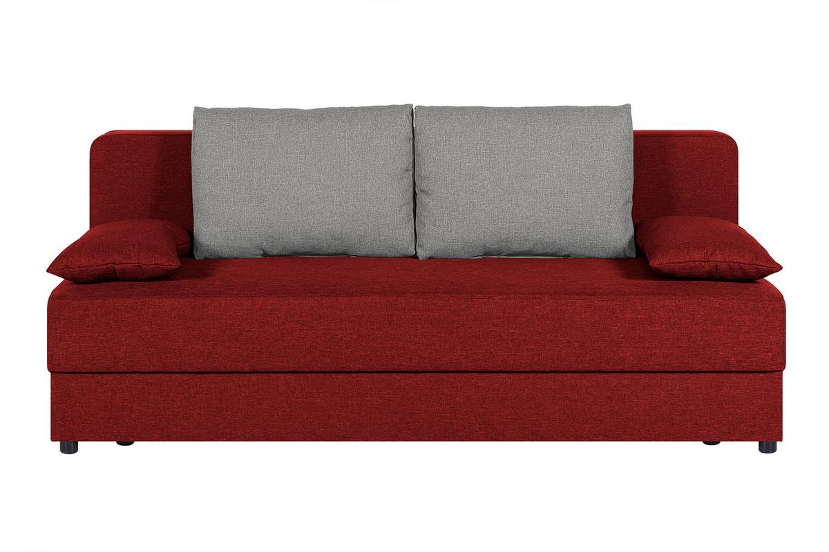 Schlafsofa Nele Rot B: 193 cm - Rot, Design, Holzwerkstoff/Textil (193/82/80cm) - P & B