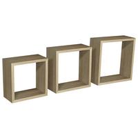 SADA NÁSTĚNNÝCH REGÁLŮ SIMPLE 3 - Moderní (30-27-24/30-27-24/12cm)