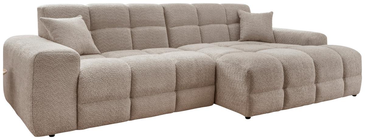 Ecksofa Bosco, Beige S: 301x152 cm - Beige/Schwarz, MODERN, Textil (301/152cm) - Livetastic