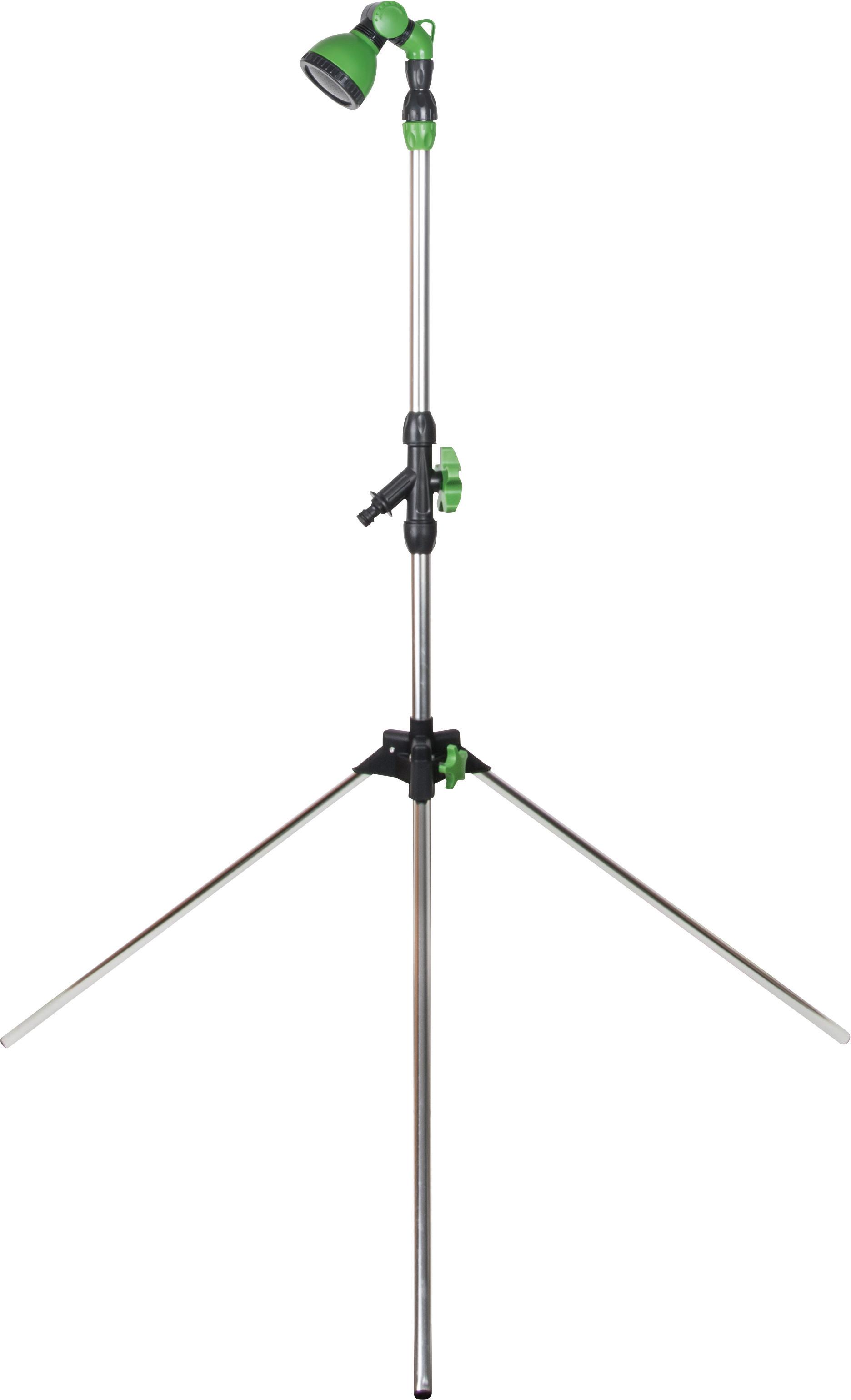 Gartendusche Höhenverstellbar 170-240 Cm, Dreibein/erdspieß - Silberfarben/Grün, Basics, Kunststoff/Metall (240cm) - Homezone