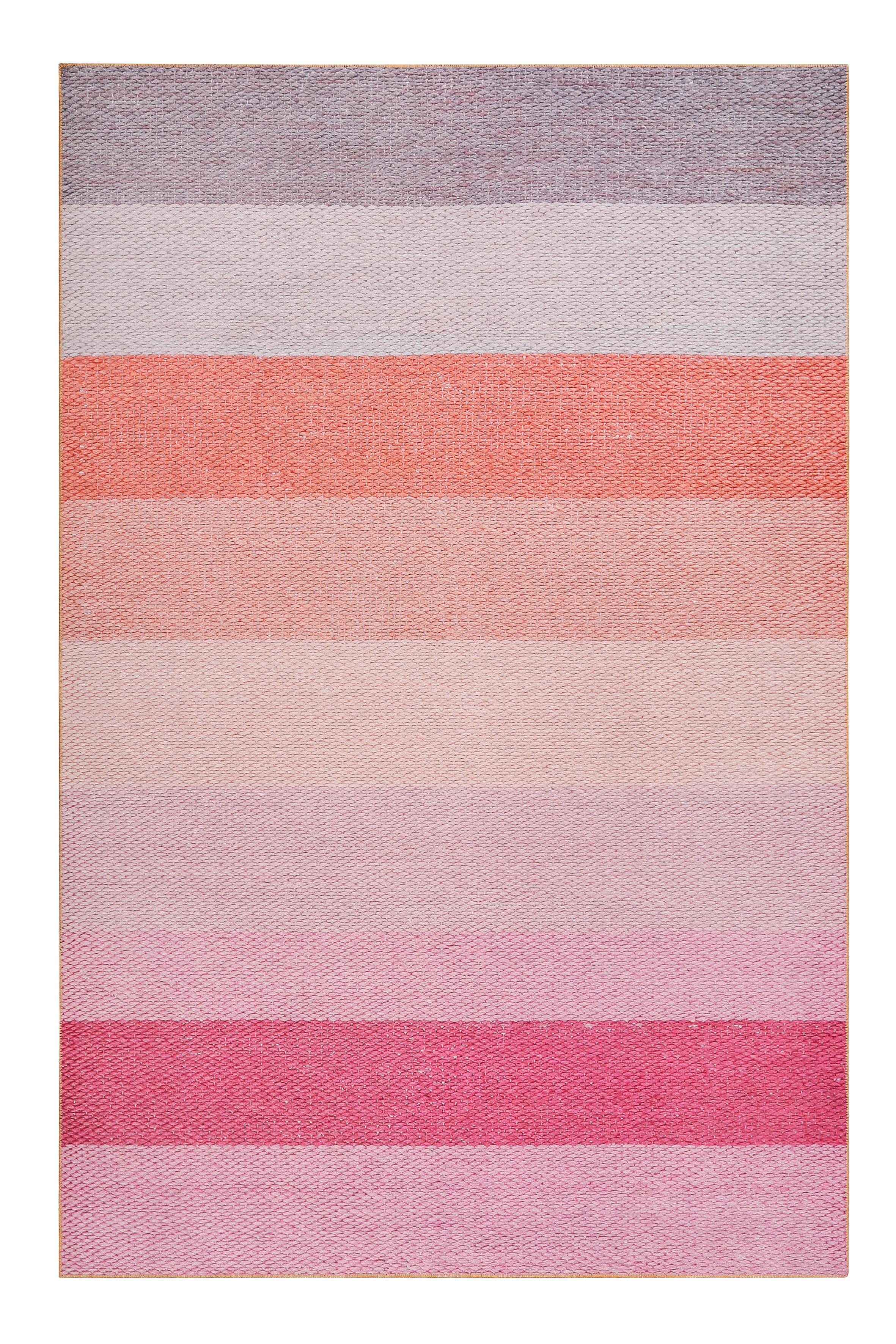 Flachwebteppich Clifton Grau/Orange/Rosa 60x100 cm - Pink/Orange, KONVENTIONELL, Textil (60/100cm) - Esprit