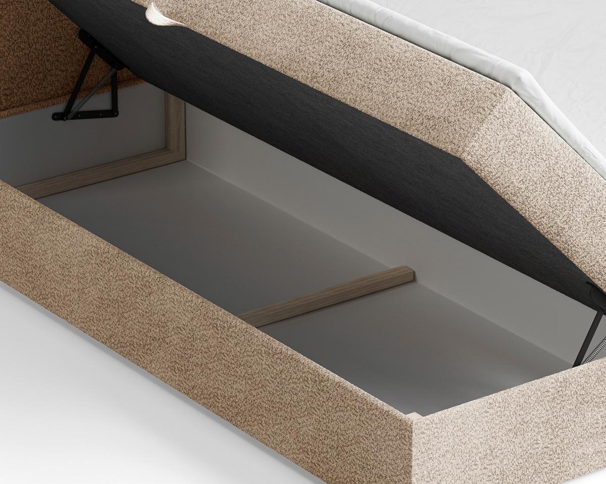 BOXBETT London Beige 140x200cm - Beige/Schwarz, MODERN, Holz/Kunststoff (140/200cm) - MID.YOU