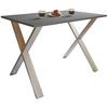 Esstisch Xona Silberfarben L: 140 cm - Anthrazit/Silberfarben, Basics, Holzwerkstoff/Metall (140/50/76cm) - MID.YOU