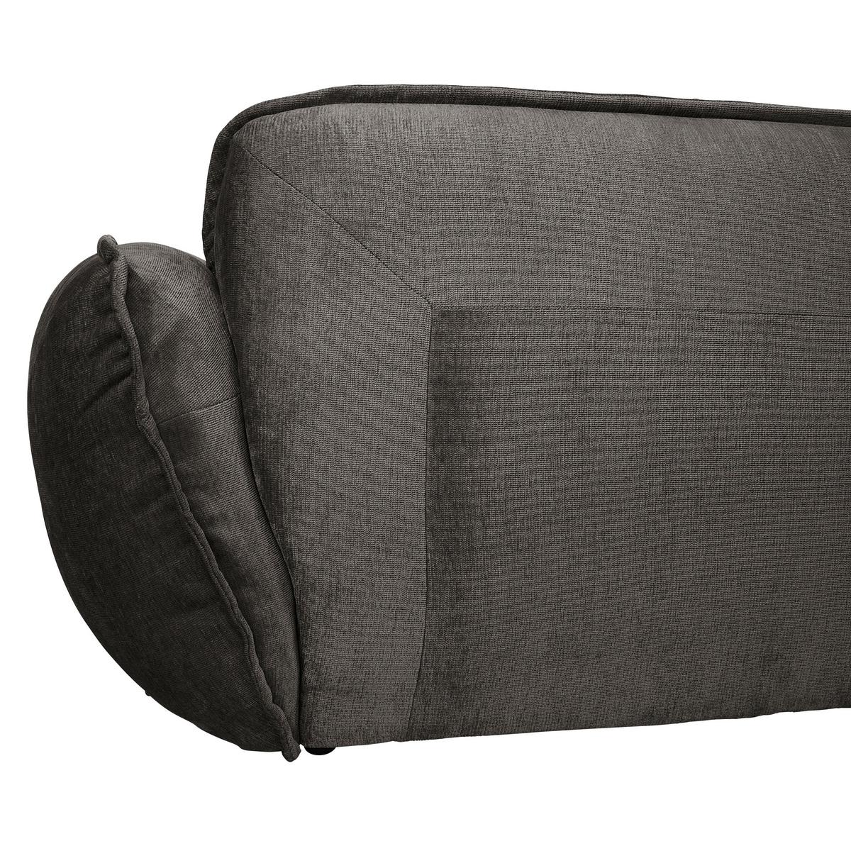 Bigsofa Fluffy, Anthrazit B: 285 Cm - Anthrazit/Schwarz, MODERN, Textil (285/87/184cm) - Trendmanufaktur