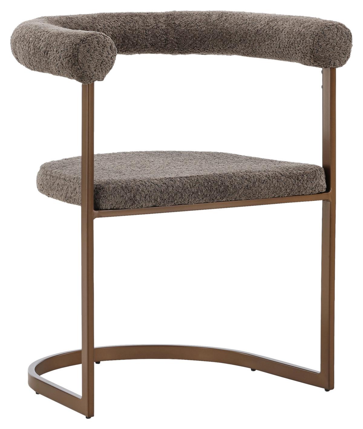 Stuhl-set Morning - Braun/Grau, Design, Textil/Metall (65/75/54cm) - Livetastic