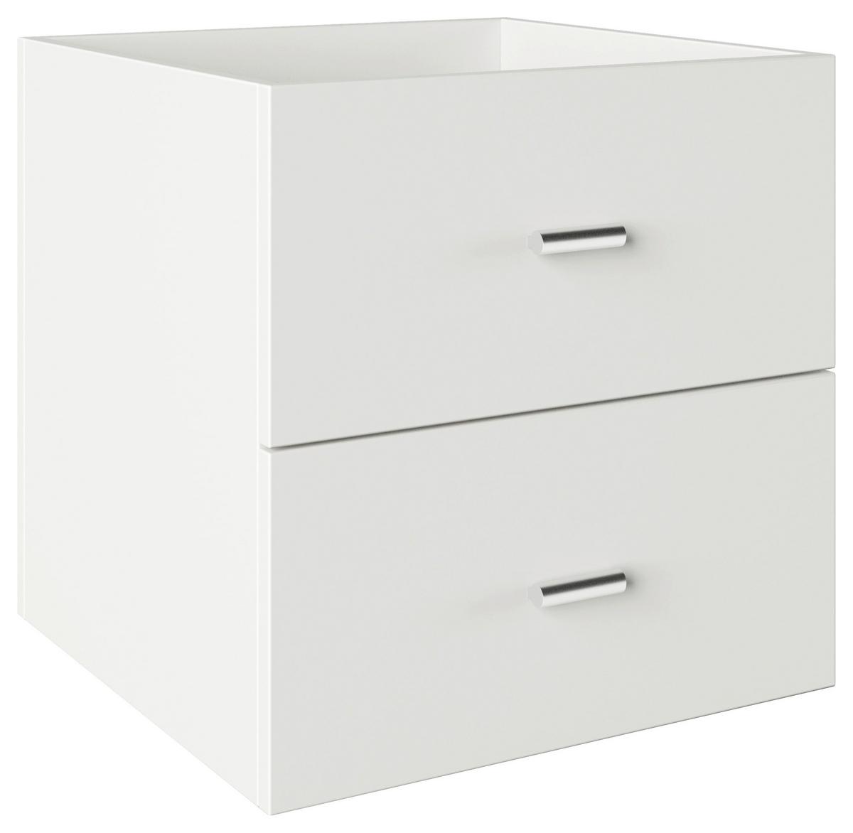 Doppelschublade Fortuna - Weiß, Basics, Holzwerkstoff (34/34/33,4cm) - MID.YOU