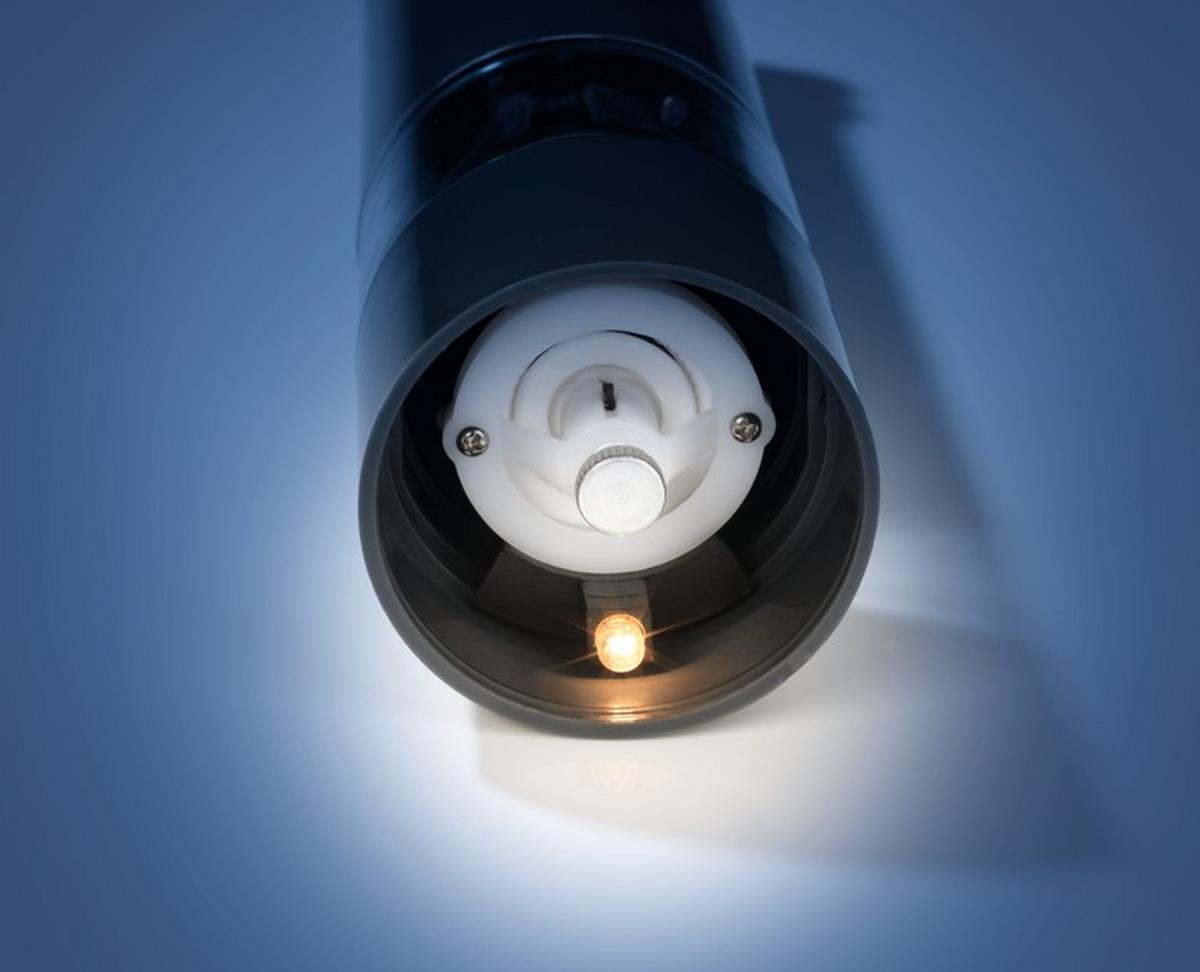 ELEKTR. SALZ-/PFEFFERMÜHLE GOURMETMAXX - Transparent/Schwarz, Basics, Keramik/Kunststoff (5,2/22,5cm) - GOURMETMAXX