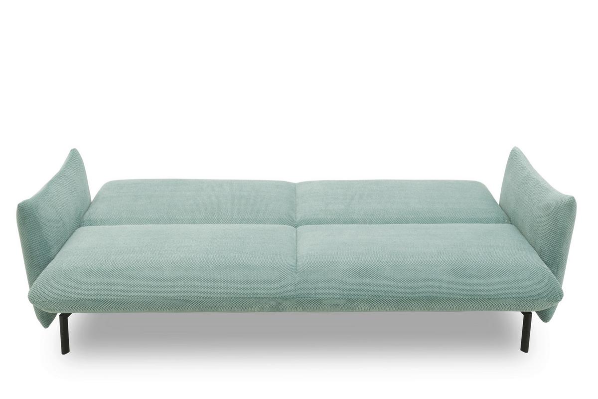 Schlafsofa Mintgrün B: 234 Cm - Schwarz/Mintgrün, Design, Textil (234/102/95cm) - MID.YOU