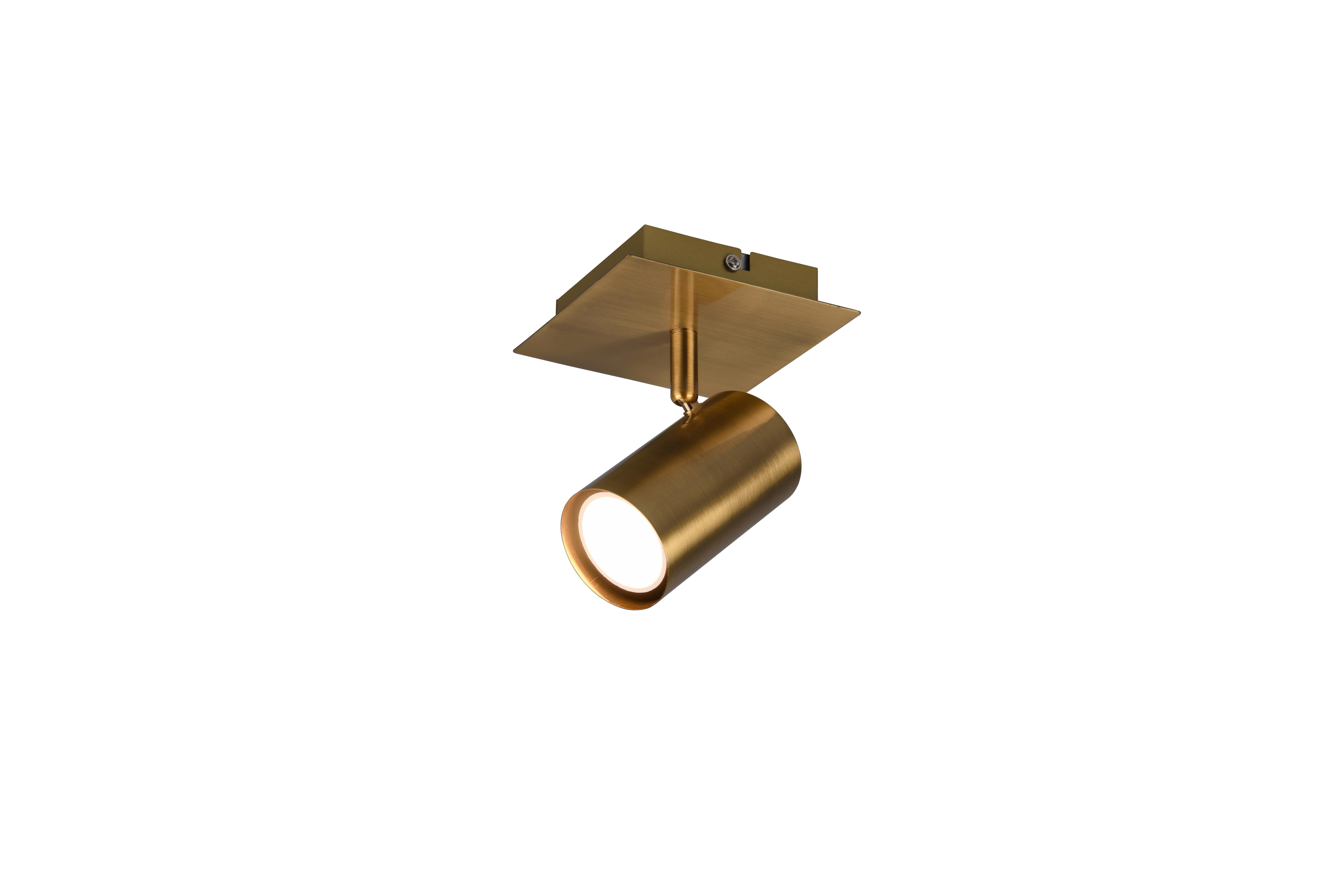 Strahler Spot Marley 1-Flammig verstellbar L: 12 cm - Messingfarben, Design, Metall (12,0/15,00/12,00cm) - Trio Leuchten