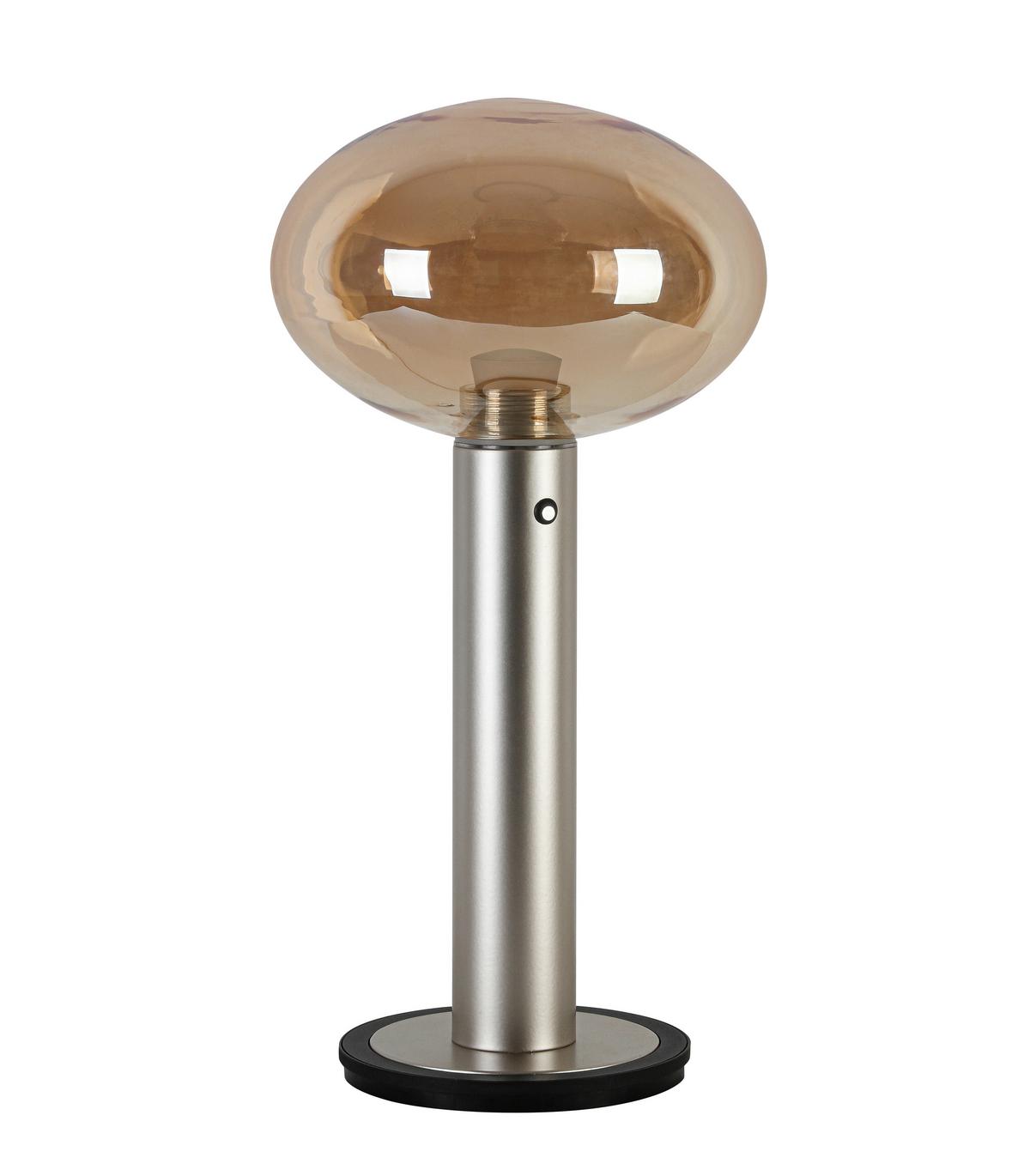 STOLNÍ LAMPA SIOP - jantarové barvy/černá, Moderní, kov/plast (20/38,5cm)