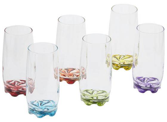 Longdrink-Glas Alison - Blau/Gelb, KONVENTIONELL, Glas - OMBRA Longdrink-Glas Alison - Blau/Gelb, KONVENTIONELL, Glas - OMBRA