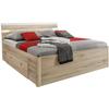 Bett inkl. Laden + Led 180x200 Mars, Eiche Dekor - Eichefarben/Eiche San Remo, MODERN, Holzwerkstoff (180/200cm) - MID.YOU