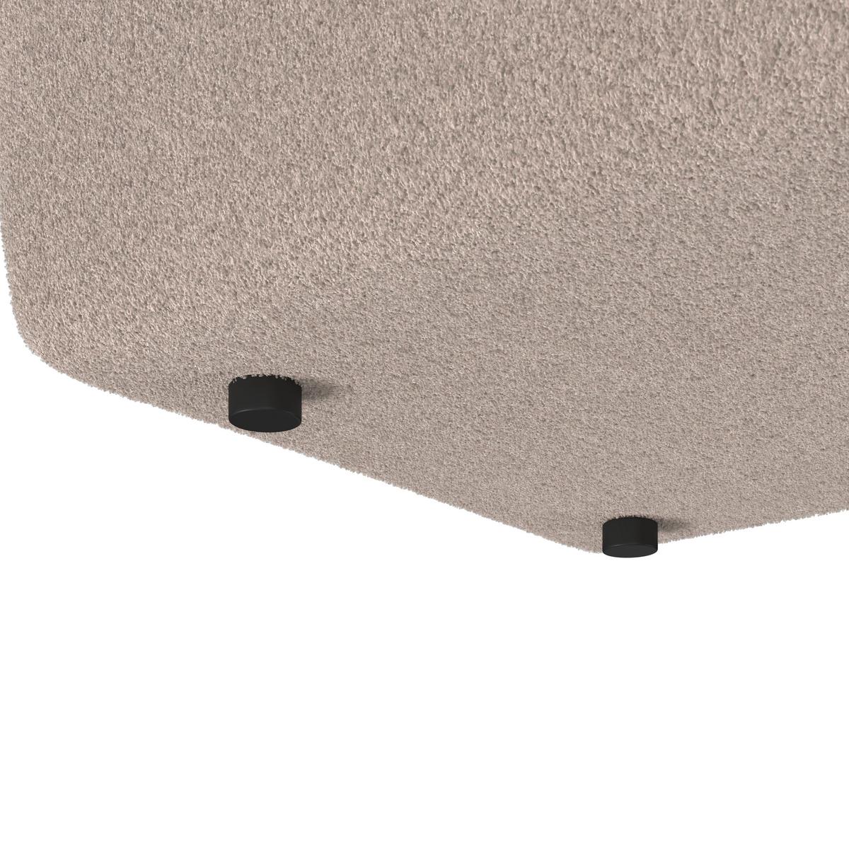 Pohovka SOPHIE, hnědá žinylka, max. 360 kg - černá/přírodní barvy, Moderní, dřevo/textil (226/74/89cm) - Bessagi Home