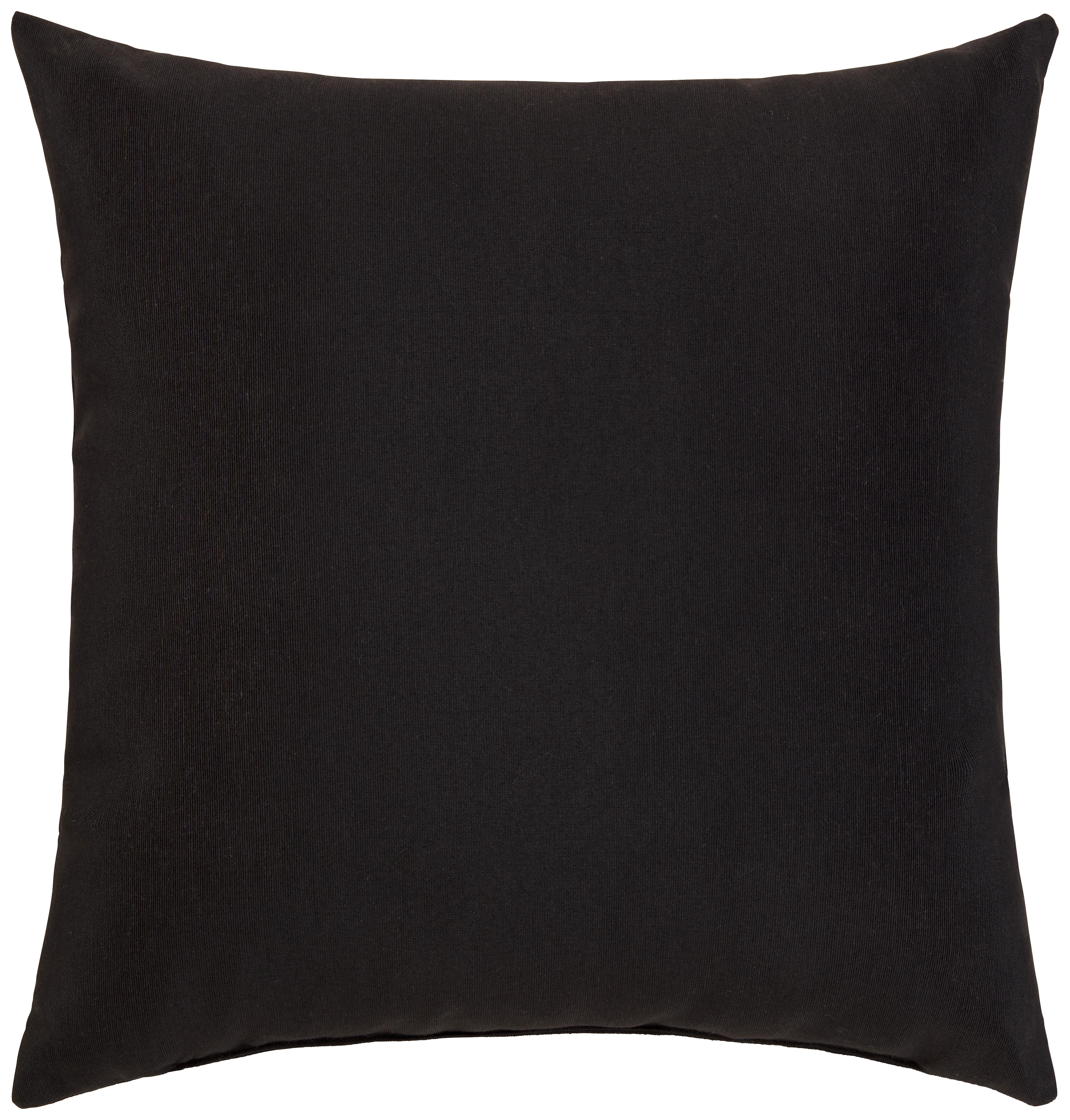 DEKORAČNÝ VANKÚŠ Littlemex, 38/38cm, čierna - čierna, Konventionell, textil (38/38cm) - Modern Living