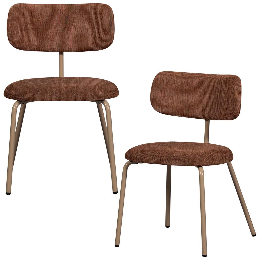 Stuhl-Set Travis Braun/Beige B: 48cm